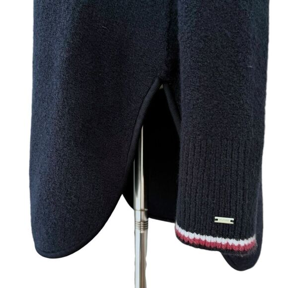 TOMMY HILFIGER NWT long crew neck in Navy  Bouclé Size S - Picture 4 of 9